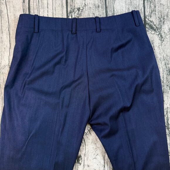 Hugo Boss Women's Trousers Pants Blue Wool Straight Leg US Size 4 - Picture 13 of 14